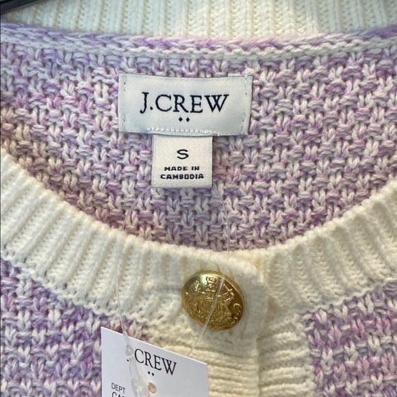 J.Crew Violet Popcorn Stich Lady Jacket Cardigan Sweater Size Small NWT - Picture 7 of 10